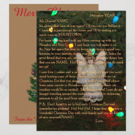Tarjeta Festiva Cartas de Santa Ángel Luces