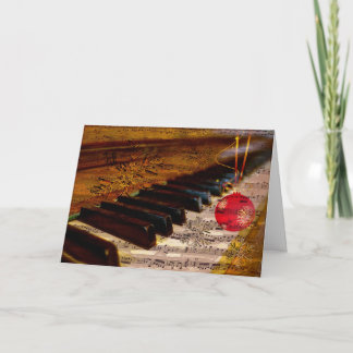 Tarjeta Festiva Cartas de un cantante de piano de collage rústico