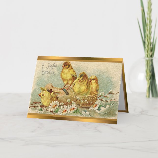 Tarjeta Festiva Cartas dobladas de las vacaciones de Pascua de Pol (Anverso)