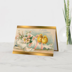 Tarjeta Festiva Cartas dobladas de las vacaciones de Pascua de Pol