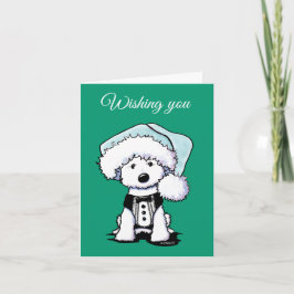 Tarjeta Festiva Cartas formales de Navidades de perro de KiniArt