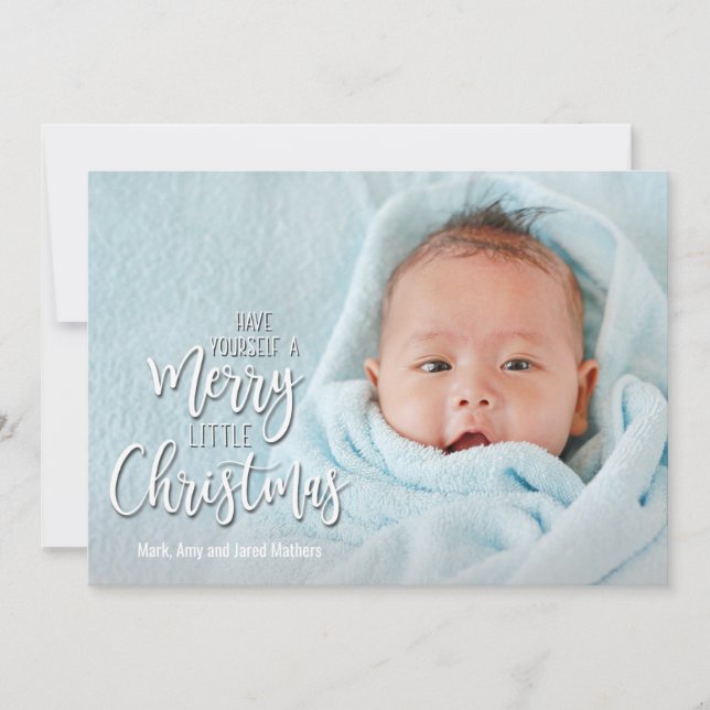 Tarjeta Festiva Cartas fotográficas de ferry Little Navidades (Anverso)