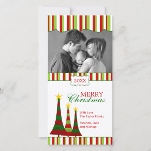 Tarjeta Festiva Cartas fotográficas de Navidades coloridos