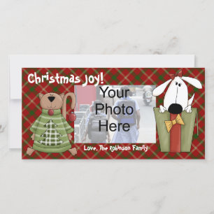 Tarjeta Festiva Cartas fotográficas de navidades, perros y Persona