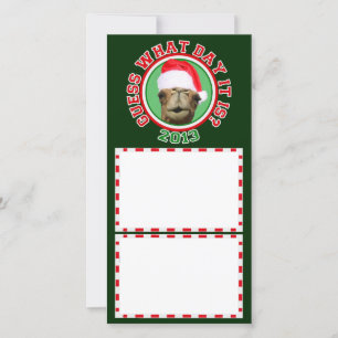 Tarjeta Festiva Cartas fotográficas del camello del Día del navida