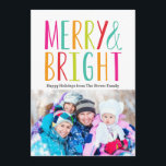 Tarjeta Festiva Cartas fotográficas navideñas simples y brillantes<br><div class="desc">Celebre la temporada con esta moderna y elegante tarjeta de vacaciones de Berry Berry Sweet. Visita WWW.BERRYBERRYSWEET.COM para ver más de nuestras elegantes colecciones de vacaciones.</div>