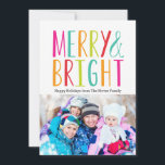 Tarjeta Festiva Cartas fotográficas navideñas simples y brillantes<br><div class="desc">Celebre la temporada con esta moderna y elegante tarjeta de vacaciones de Berry Berry Sweet. Visita WWW.BERRYBERRYSWEET.COM para ver más de nuestras elegantes colecciones de vacaciones.</div>