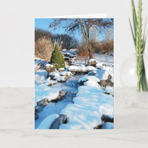 Tarjeta Festiva Cartas - Navidades: Encantadora escena de nieve co