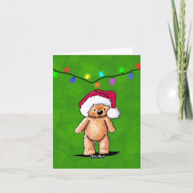 Tarjeta Festiva Cartas para Navidades de oseos de Teddy (Anverso)