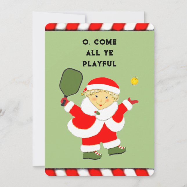 Tarjeta Festiva Cartas para Navidades de pelota (Anverso)