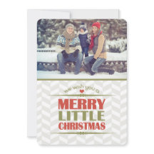 Cartas planas con fotos de Navidades pequeños de F