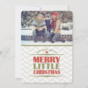 Tarjeta Festiva Cartas planas con fotos de Navidades pequeños de F