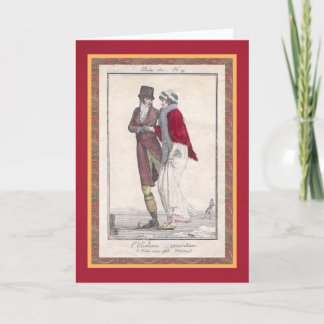Tarjeta Festiva Cartas románticas de Navidades de patinaje sobre h