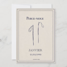 Tarjeta Festiva Carte cadeau fleur de naissance personnalisable 