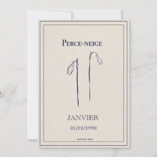 Tarjeta Festiva Carte cadeau fleur de naissance personnalisable 