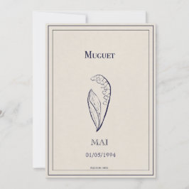 Tarjeta Festiva Carte fleur de naissance du mois de mai muguet