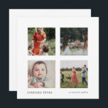 Tarjeta Festiva Carte Noël Joyeuses Fêtes Collage 4 fotos<br><div class="desc">Un style simple et élégant pour cette carte de voeu en français,  personnalisable avec vos photo favoritos.</div>