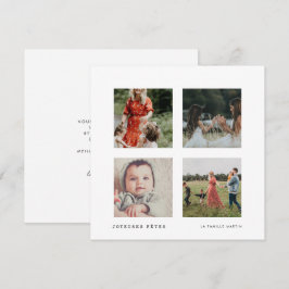 Tarjeta Festiva Carte Noël Joyeuses Fêtes Collage 4 fotos