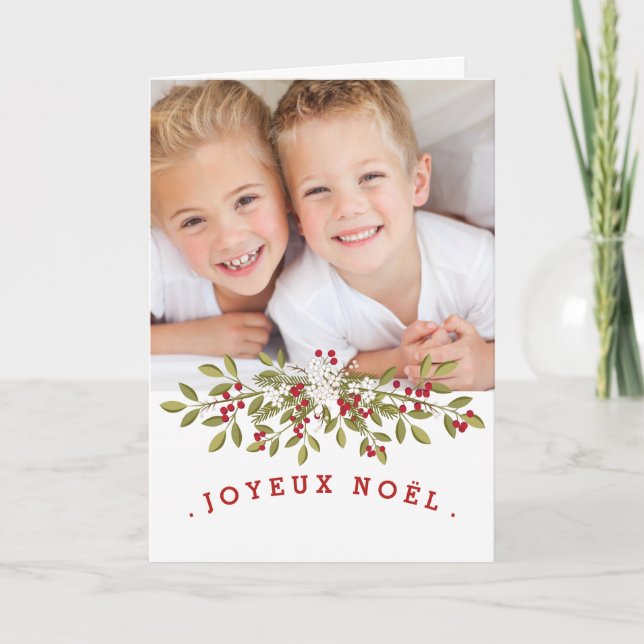 Tarjeta Festiva Carte photo du Joyeux Noël (Anverso)
