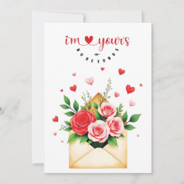 Tarjeta Festiva Carte Saint-Valentin - "I'm yours, no refunds"