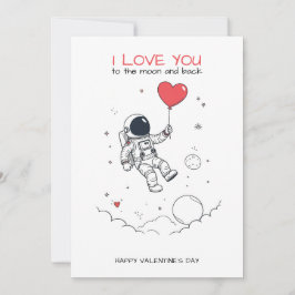 Tarjeta Festiva Carte Saint-Valentin - "Love You to the Moon"