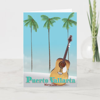 Tarjeta Festiva cartel de viaje a Puerto Vallarta México