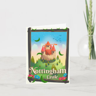 Tarjeta Festiva cartel de viaje al castillo de Nottingham