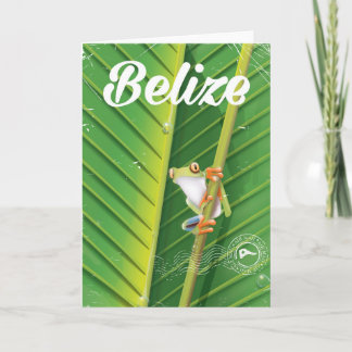 Tarjeta Festiva cartel de viaje de personalizado vintage de belize