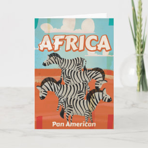 Tarjeta Festiva Cartel de viaje vintage de África