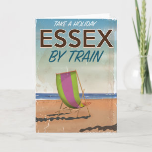 Tarjeta Festiva Cartel de viaje vintage de Essex, Reino Unido
