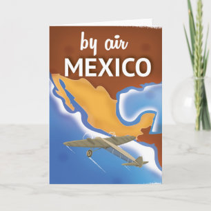 Tarjeta Festiva Cartel de viaje vintage de México