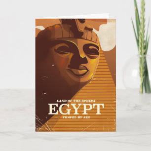 Tarjeta Festiva Cartel vintage de vacaciones en Egipto