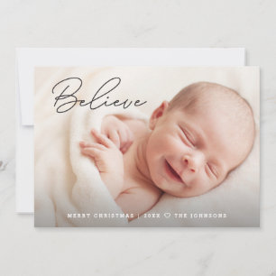 Tarjeta Festiva Carteles que manejan creen que Navidades bebé Pers