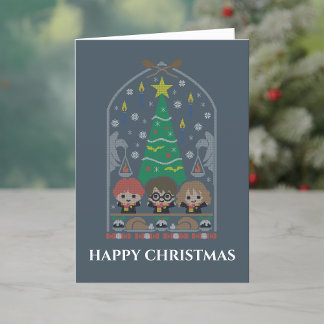 Tarjeta Festiva Cartoon Bordado en Punto de Cruz HOGWARTS™ Fiesta 
