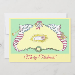 Tarjeta Festiva Cartouche del Niño Jesús