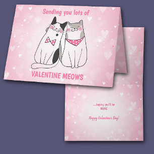 Tarjeta Festiva Cartucho de San Valentín para gato