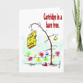 Tarjeta Festiva Cartucho en un árbol desnudo