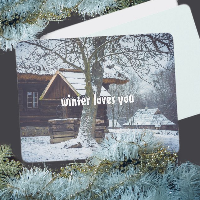 Tarjeta Festiva Casa de campo en la nieve (Subido por el creador)