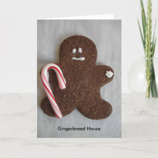 Tarjeta Festiva Casa de Gingerbread