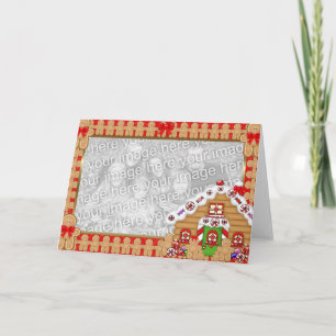 Tarjeta Festiva Casa de Gingerbread