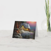 Casa de montaña de fantasía nevada presupuesto en