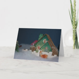 Tarjeta Festiva Casa de navidades
