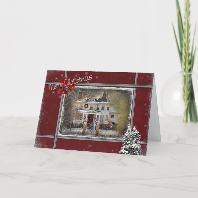 Tarjeta Festiva Casa de Navidades de Victoria (Anverso)