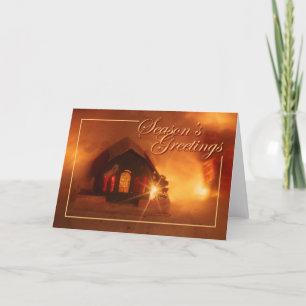Tarjeta Festiva Casa de papel de navidades