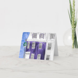 Tarjeta Festiva Casa de vacaciones con corona