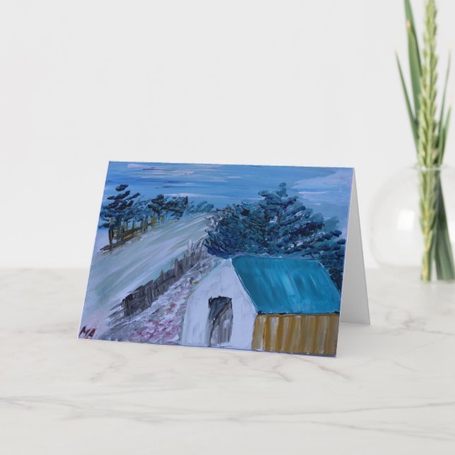 Tarjeta Festiva Casa en la colina (Anverso)