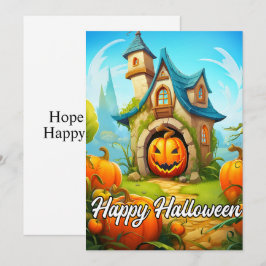 Tarjeta Festiva Casa festiva embrujada | Feliz Halloween