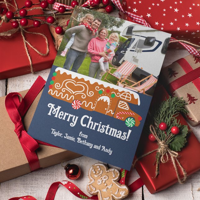 Tarjeta Festiva Casa Rodante Clase C Gingerbread RV Foto (Subido por el creador)