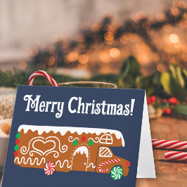 Tarjeta Festiva Casa rodante de pan de jengibre Clase C Camper Per