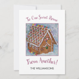 Tarjeta Festiva Casa Sweet Gingerbread